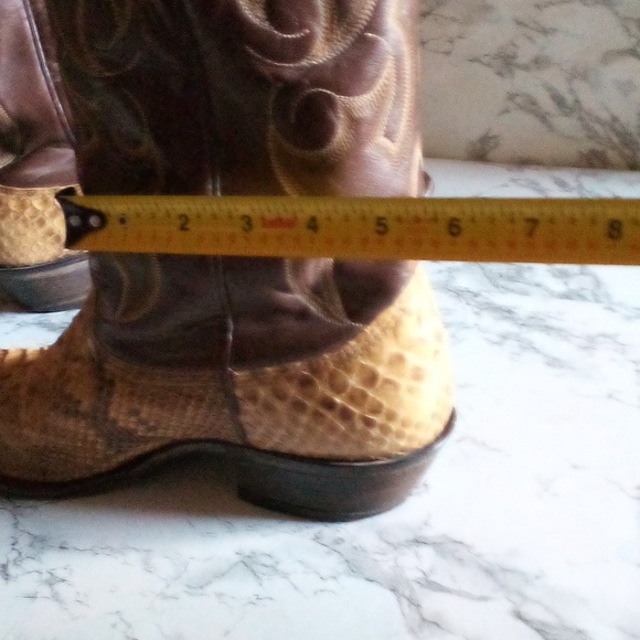 Vintage Nocona  Snakeskin Boots Men Size 9D - Picture 8 of 14